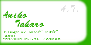 aniko takaro business card